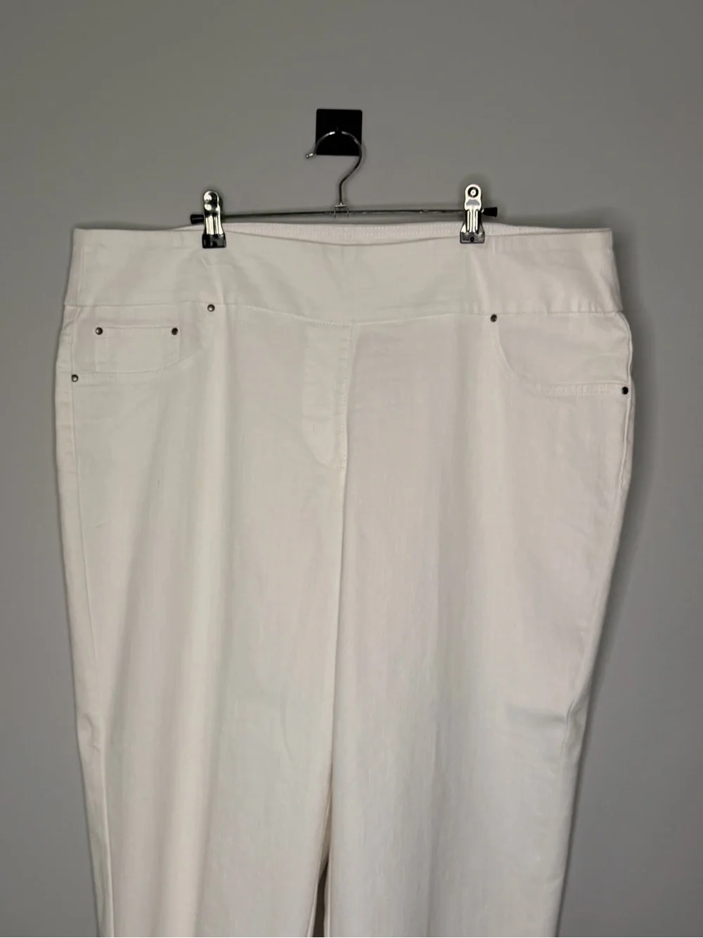 NEW Ruby Rd. Slimming Contour Waistband Ankle Pant in White Women’s Size 20W